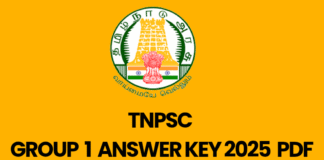 TNPSC Group 1 Prelims Answer Key 15 June 2025 PDF and TNPSC Group 1 Question Paper PDF 2025